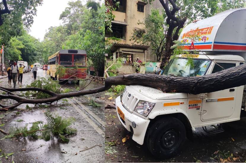 चक्रीवादळाचा मुंबईवर भीषण परिणाम, मुंबई तुंबली, अनेक ठिकाणी वाहतूक ठप्प