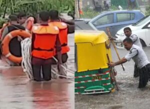 गुजरातमध्ये भीषण पुराचा ६ जिल्ह्यांना तडाखा, ६१ जणांचा मृत्यू